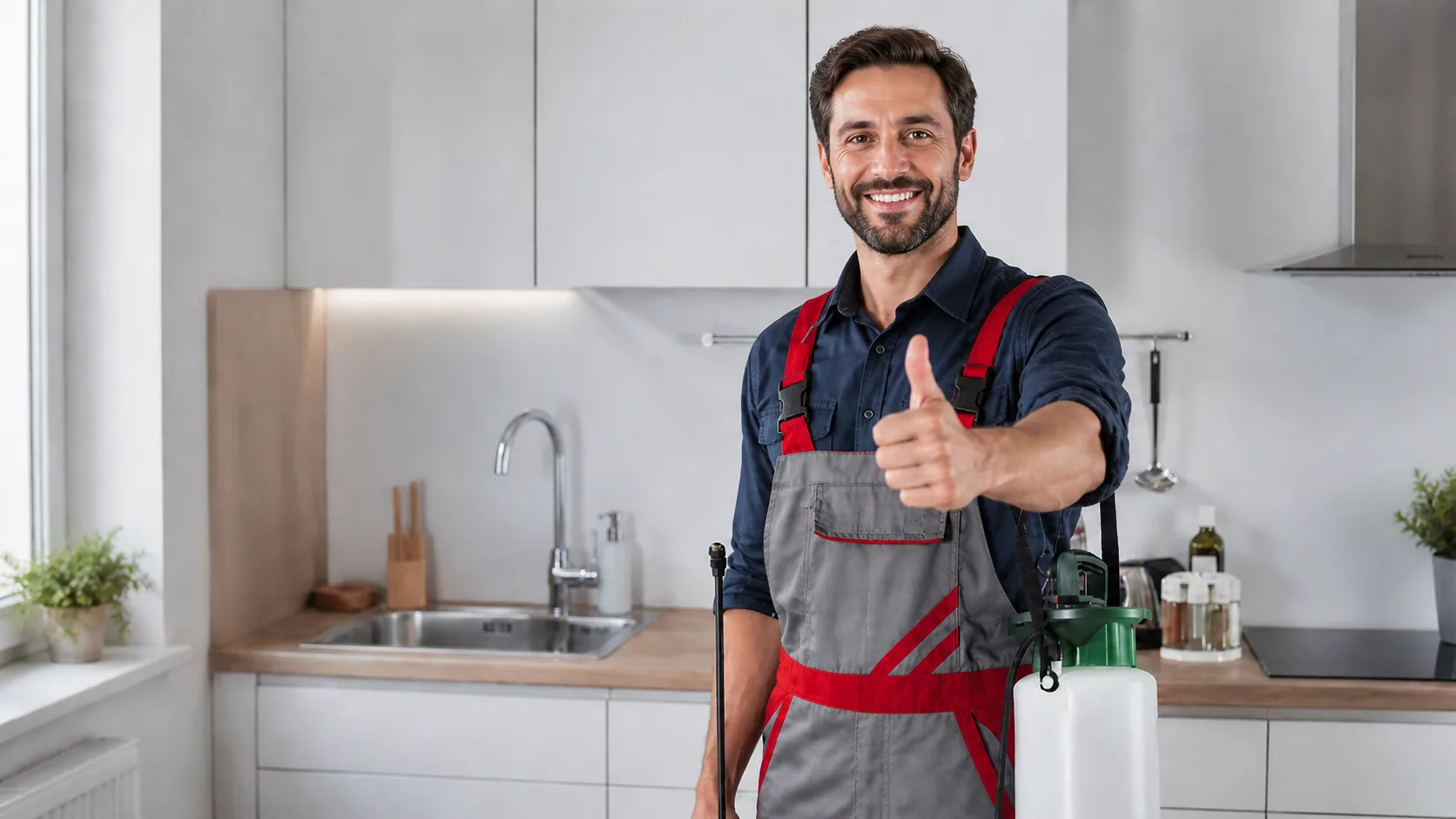 Professionelle Rohrreinigung – Techniker reinigt einen verstopften Abfluss